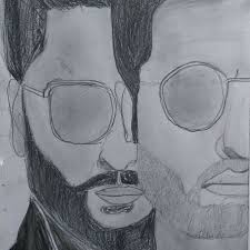 V Movie Poster By Indra Karthikeya Movies Movie Posters Male Sketch