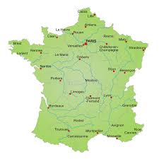 Coronavirus frankrijk en reisadvies frankrijk. Kaart Van Frankrijk Vector Illustratie Illustration Of Rivieren 19922909