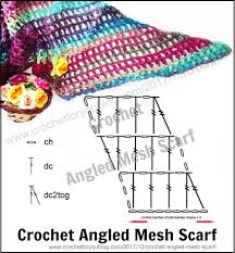 Crochet Angled Mesh Scarf Free Pattern Crochet For You
