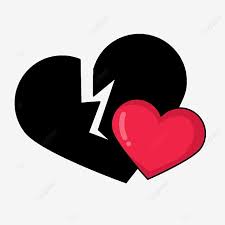 A Whole Red Heart And A Broken Black Heart Black Love Love Png Transparent Clipart Image And Psd File For Free Download Love Png Black Heart Clip Art