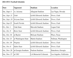 27 at san diego state Byu Football S 2021 Schedule Released Deseret News