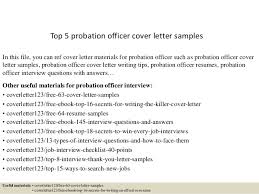 Top 5 Probation Officer Cover Letter Samples