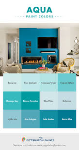 Aqua Paint Colors From Ppg Pittsburgh Paints Aquas Are Very Relaxing Because Of Their Relationship To The Sea And Aqua Paint Colors Aqua Paint Aqua Bedrooms
