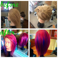 Pravana Vivids Melty Hair Half Pinwheel Sectioning Then Melt Contrasting Colors Down Every Other Section Pinwheel Hair Color Hair Techniques Hair