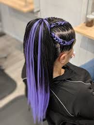 Now make a horizontal parting from the top of one ear to the other. Braided Ponytail Extension Braid In Hair Extensions Festival Hair Rave Hair
