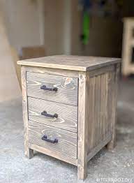 The drawer stop feature prevents drawers from being removed accidentally. 3 Drawer Nightstand