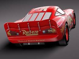 Lightning Mcqueen Zigzag Race Car 3d Model In 2020 Car 3d Model Lightning Mcqueen Car