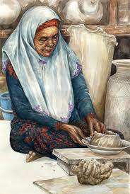 Mustafa hashim and marjenah sulaiman share the same interest by continuing to produce a traditional art of labu sayong in the heart of kuala kangsar. Top 23 First World Watercolour Competiton Italy Making Clay Craft Labu Sayung Watercolour By Ghafar Bahari Gopa Malaysian Artists Steemit