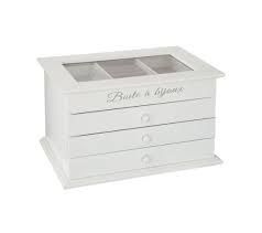 Dimensions intérieures du tiroir : Boite A Bijoux 3 Tiroirs Atmosphera Boite A Bijoux Boite Armoire Bijoux