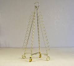 Vintagechristmastreecard Holdermetal Treecard Christmas Tree Card Holder Metal Tree Wall Art Wire Christmas Card Holder