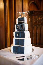 Vintage Inspired Doctor Who Wedding Whimsical Wonderland Weddings Doctor Who Wedding Tardis Cake Wedding Cake Fresh Flowers