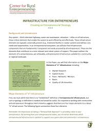 Infrastructure For Entrepreneurs By Umwced Issuu The person one who started his business at rural area wid available resources called rural entrepreneur.