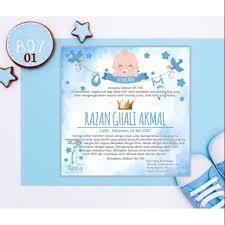 Kartu Aqiqah Bayi Laki Laki Shopee Indonesia Oleh sebab itu, salah satu cara untuk memberikan doa. kartu aqiqah bayi laki laki