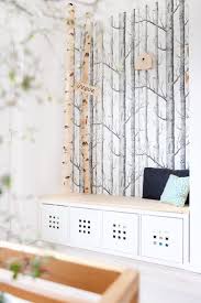 Selbst Gebaute Neue Garderobe Mit Birkenstammen Garderobe Selber Bauen Diy Kleiderschrank Selber Bauen
