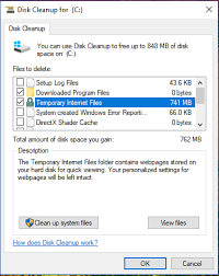 Disk Cleanup Showing 2.9Gb Temporary Internet Files - Page 2 - Windows 10  Forums