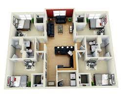 The best one story 4 bedroom house floor plans. Modern House 4 Bedroom 2 Story House Plans 3d Novocom Top