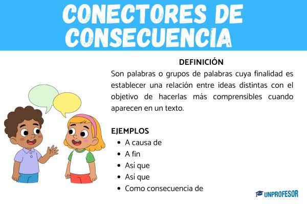Qué son los conectores de CONSECUENCIA - con ejemplos