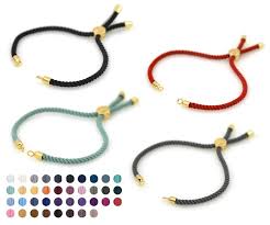 Instructions pour faire un bracelet macramé avec des perles: Bracelet De Cordon Demi Finition Avec Perles Coulissantes Connecteur Reglable Pour Realiser Des Bijoux A Faire Soi Meme 10 Pieces Buy Bracelet Cordon En Coton Product On Alibaba Com