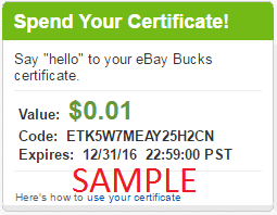 Ebay gift card code example. Ebay Bucks Frequently Asked Questions