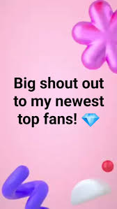 Big shout out to my newest top fans! 💎 Bracero Flordeliz Janine, #ThankYou 