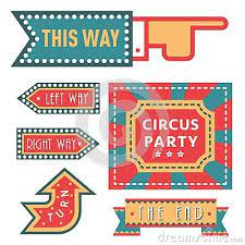 Circus Vintage Signboard Labels Banner Vector Illustration Entertaining Ticket Sign Stock Vector Illustra Banner Vector Vector Illustration Sign Board Design
