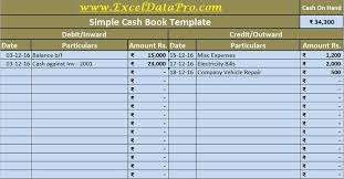 This document plays an important role in providing details about all cash transactions. Download Cash Book Excel Template Exceldatapro