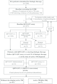 Flow Chart Shows The Distribution Of Results Of Quantiferon