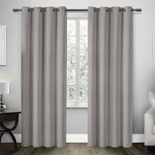 Design Decor 84 In Dove Grey Polyester Grommet Blackout Thermal Lined Curtain Panel Pair Curtains Grommet Top Curtains Panel Curtains