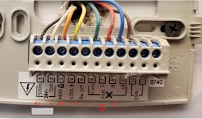 Each wire coming out of the wall should go into a specific labeled port on your old thermostat (r, y, w or g, for example). Installing Nest From Honeywell T8575d Condo 8 Wire Thermostats Home Improvement Stack Exchange