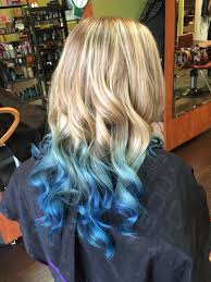 You can recreate this look or try a warmer … Beautiful Long Blond To Blue Ombre Hair Using Pravana Vivids Hair Colors Hair Done By Mindy Hardy Blue Ombre Hair Blonde And Blue Hair Blue Tips Hair