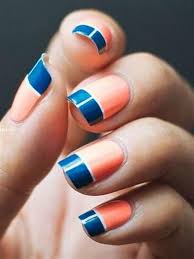 See more ideas about coral nails, nails, coral. Cool Color Block Nail Designs Hative