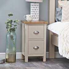 Compact laminate and aluminum bedside cabinet aluminum compact bedside cabinet is specially. Rutland Painted Oak 2 Drawer Narrow Bedside Table