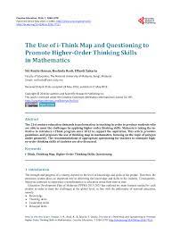 Perbincangan kumpulan describe the prominent figure in malaysia history eg. Pdf The Use Of I Think Map And Questioning To Promote Higher Order Thinking Skills In Mathematics