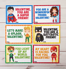 If you have kids in your house, then at some point they are bound to start running around the house in masks and capes trying to save the family dog! Free Printable Dc Superhero Valentines Artsy Fartsy Mama