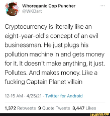 takes off his hat and bows to her captain amelia: Cryptocurrency Is Literally Like An Eight Year Old S Concept Of An Evil Businessman He Just Plugs His Pollution Machine In And Gets Money For It It Doesn T Make Anything It Just Pollutes And Makes