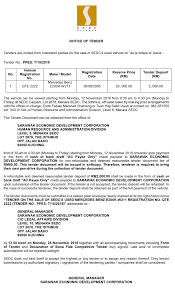 Sedc stands for sarawak economic development corporation. Sedc Sarawak Notice Of Tender Tenders Are Invited From Facebook