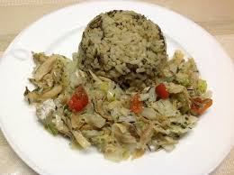 Riz Et Epinard Avec Chiktaye De Morue Guadeloupe Cuisine Creole Cuisine Chiquetaille De Morue