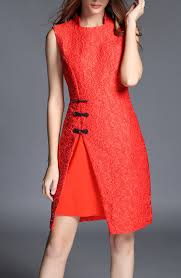 Asymmetrical Modern Cheongsam Pakaian Wanita Model Pakaian Model Baju Wanita