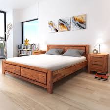 Girls bedroom ideas for every child. Solid Wooden Frame King Size Bed Headboard Set Brown Modern Bedroom Furniture Ebay Ama Wooden King Size Bed Modern Bedroom Furniture Bedroom Furniture Design