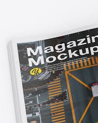 Download Textured A4 Magazine Mockup In Stationery Mockups On Yellow Images Object Mockups PSD Mockup Templates