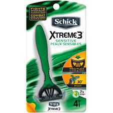 Schick is part of edgewell personal care and brings a range of innovative shaving products to the market to ensure men & women get a close comfortable shave. Schick Men S Xtreme3 Sensitive Skin Disposable Razors Razors Beauty Health Shop The Exchange