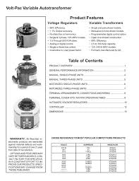 volt pac variable autotransformer