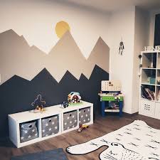 Kidsroom Toddlerroom Scandi Mountain Mural Canopy Wallpaper Ideas 2019 Boys Room Mural Kids Room Wallpaper Kid Room Decor
