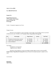 Anda sedang membuka postingan contoh surat penawaran service ac yang berada pada kategori contoh surat dengan tag postingan berikut contoh terimakasih telah berkunjung di gawe cv pada post contoh surat penawaran service ac. 7 Contoh Surat Penawaran Jasa Service Untuk Berbagai Keperluan