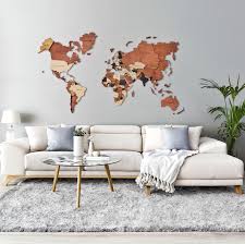 3,689 home decor world map products are offered for sale by suppliers on alibaba.com, of which other home decor accounts for 5%, wall clocks accounts for 4%, and sculptures accounts for 1. Push Pin World Map Wall Art Wood Home Art Decor 5th Etsy World Map Wall Wood World Map Map Wall Art