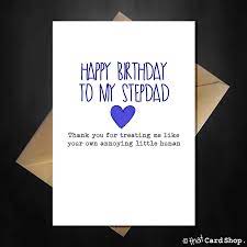 Funny Cute Birthday Card For Your Step Dad Thank You Stepdad Happy Fathers Day Funny Fathers Day Card Funny Birthday Cards