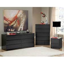 Laguna Double Dresser 5 Drawer Chest And Nightstand Set Black Woodgrain Walmart Com Bedroom Furniture Sets Dresser As Nightstand Dresser Sets