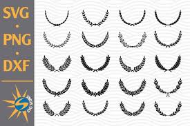 Black and white illustration of laurel wreath for film festival awards. Laurel Wreath Svg Png Dxf Digital Files Include 761958 Cut Files Design Bundles