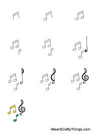 Sadly, once you get stuck, it can be hard to get started again,. Music Notes Drawing How To Draw Music Notes Step By Step