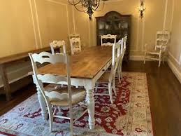 Discover rustic french country tables, painted farm tables, shabby chic pedestal tables, and industrial dining tables, many with trestle or pedestal bases. French Country Dining Room Set Ebay